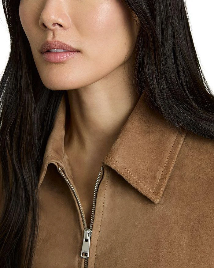 REISS Gia Suede Bomber Jacket 5