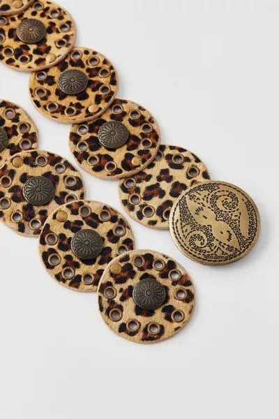 Urban Outfitters Betty Cheetah Circle Belt 3