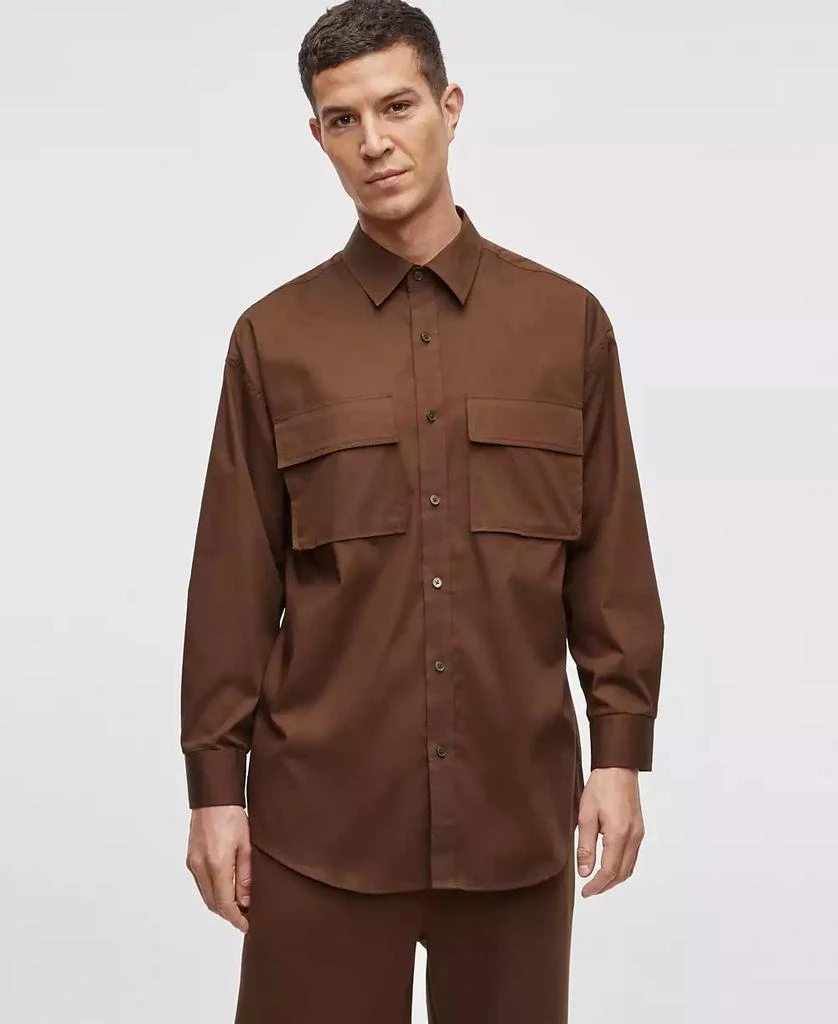 Mode of One Men's Long-Sleeve Button-Front Utility Shirt, Exclusively at Macy's 1