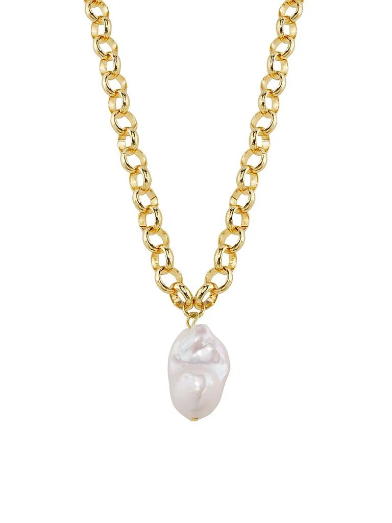 Giselle 14K-Gold-Plated Baroque Pearl Pendant Necklace – On Sale - Main Image
