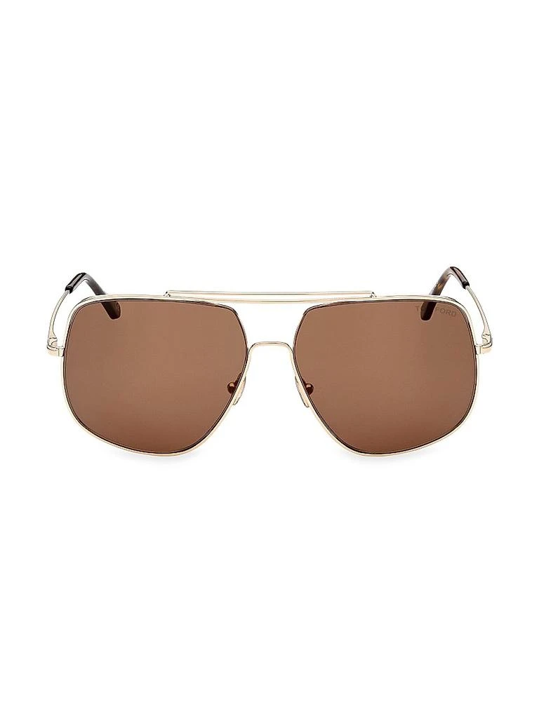 Tom Ford Liam 61MM Square Metal Sunglasses 2