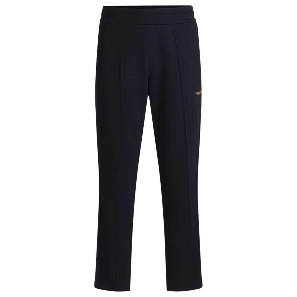 Hugo Boss x ASTON MARTIN jersey tracksuit bottoms with perforated leather stripe 1
