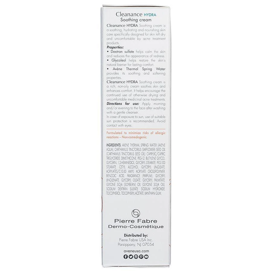 Avene Cleanance HYDRA Soothing Cream, Acne Treatments Adjunctive Care 1.3 fl.oz. 3