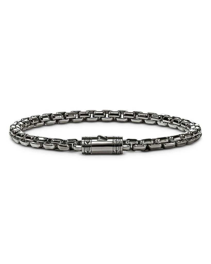 John Hardy Dark Silver Box Chain Bracelet, 4.8mm 4