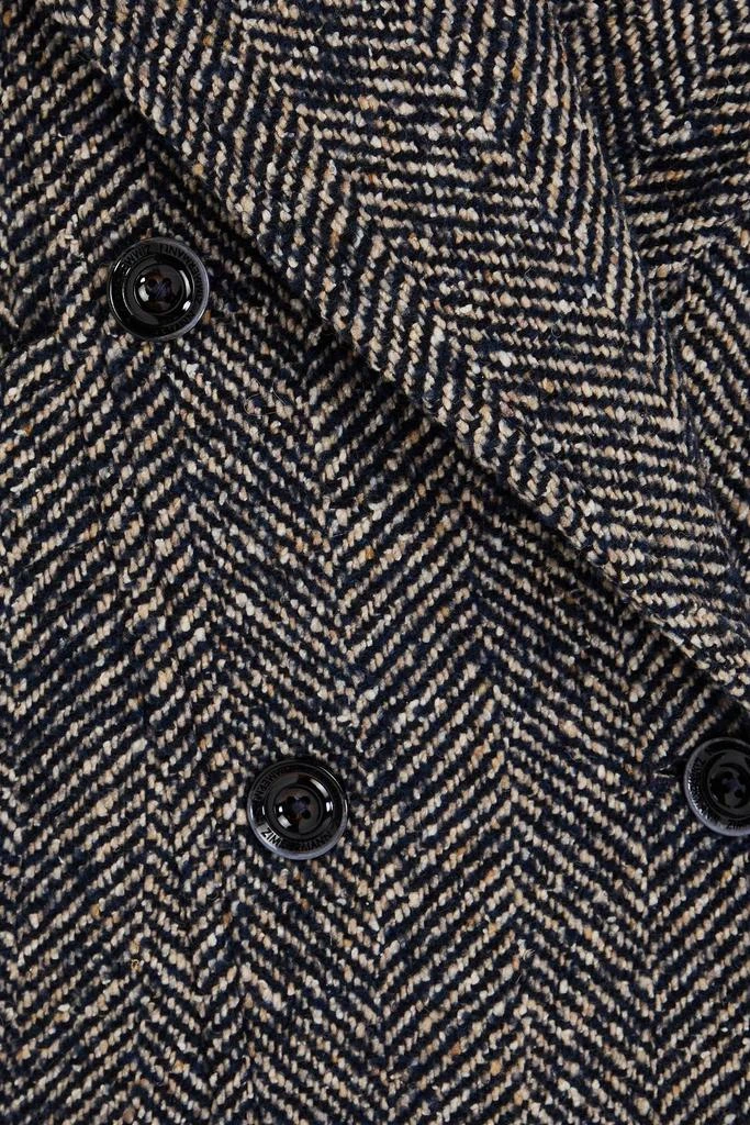 Zimmermann Double-breasted herringbone tweed coat 4