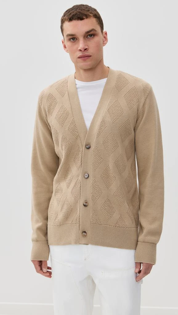 Officine Générale Miles Cotton Tonal Argyle Cardigan 6