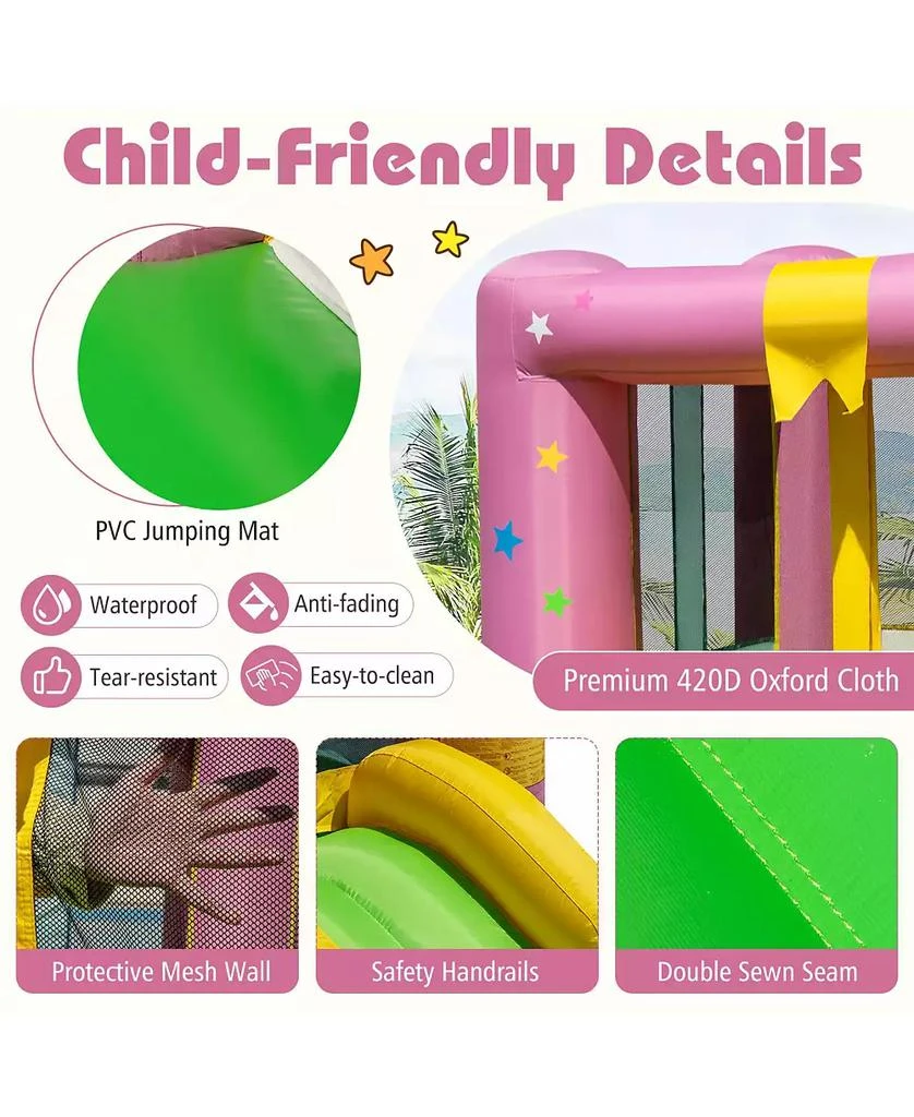 HONGGE Inflatable Bounce House with 480W Blower and Carry Bag for Outdoor Party 7