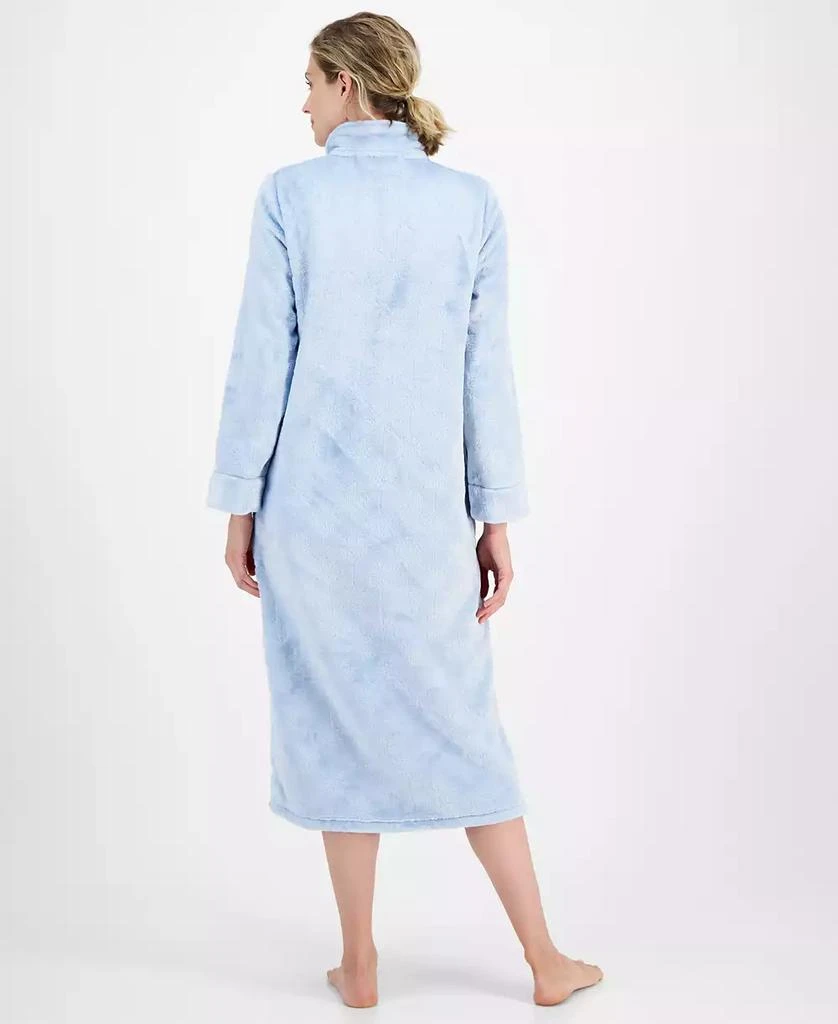 Charter Club Women's Long Snowflake Embossed Zip-Front Robe, Created for Macy's 3