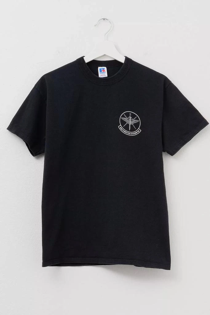 Russell Athletic Vintage 1990s Computer Systems Black Graphic T-Shirt 1