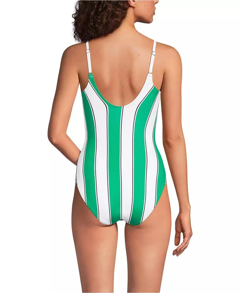 Lands
 End Women
s Tugless Thin Strap One Piece Swimsuit 2