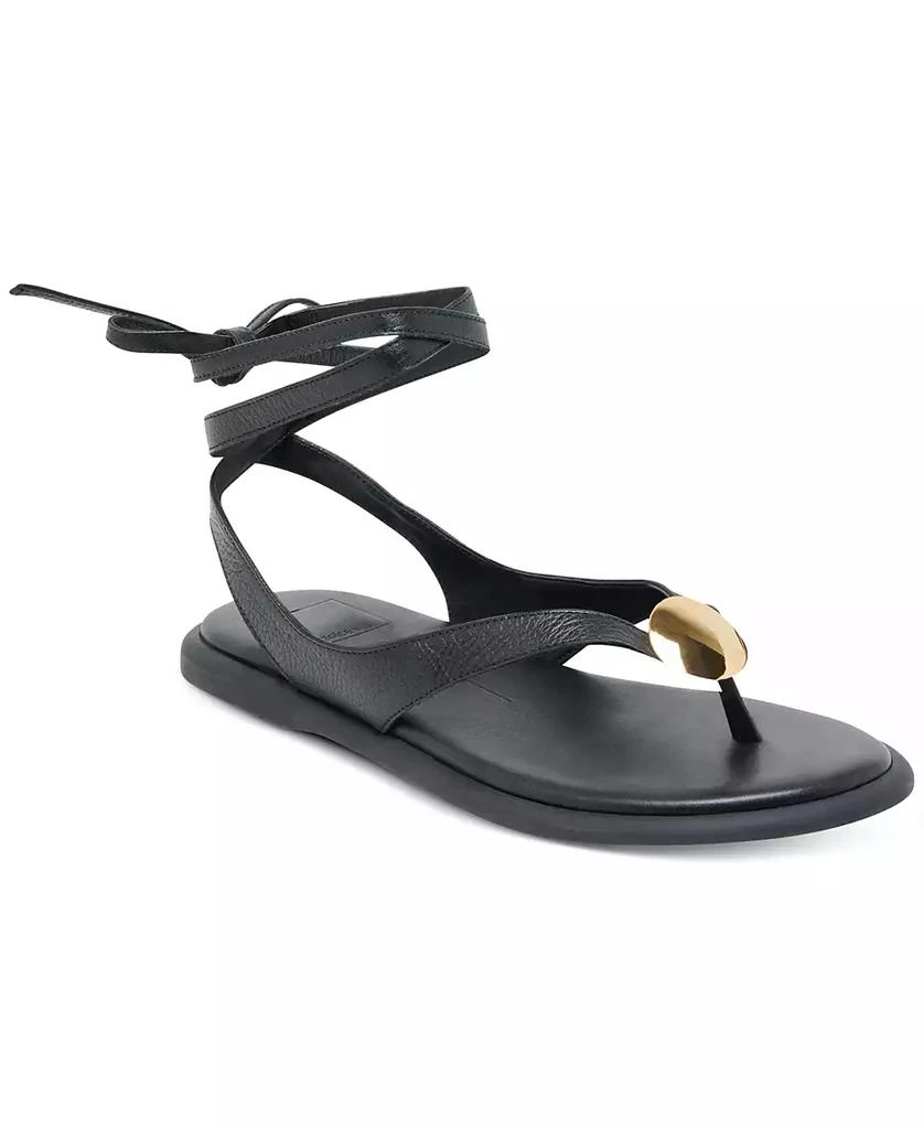 Dolce Vita Women's Judy Lace-Up Ankle Wrap Embellished Flat Sandals 1