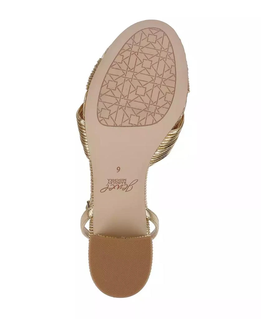 Badgley Mischka Women's Hudson Knot Block Heel Evening Sandals 4