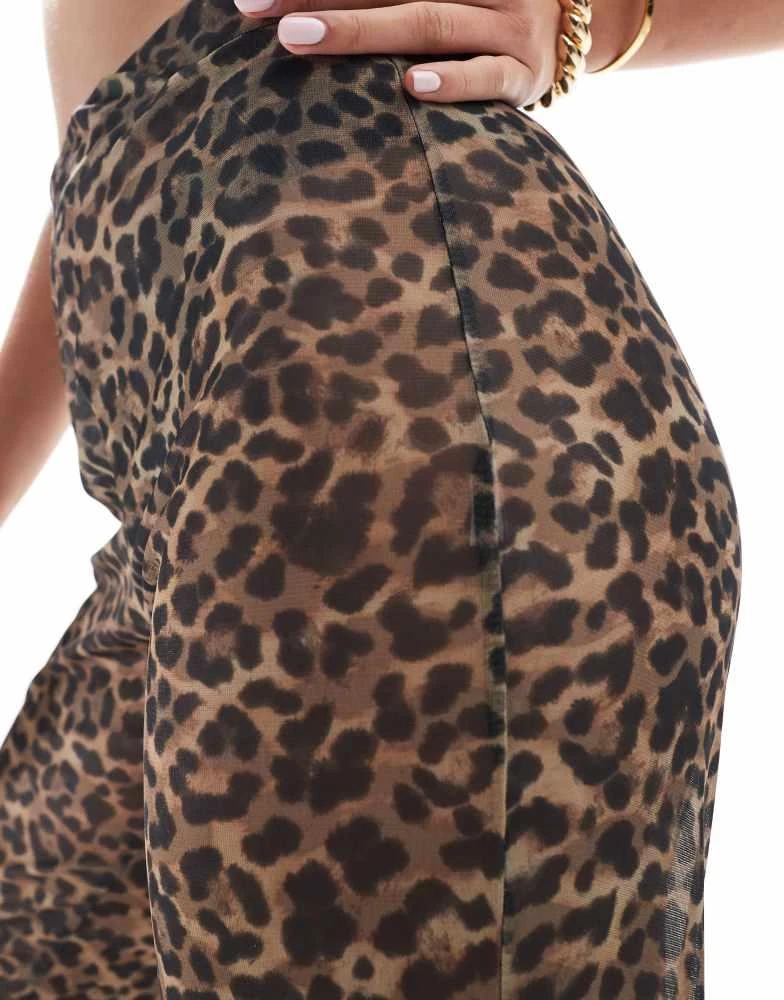 Pull&Bear Pull&Bear leopard print beach trousers 5