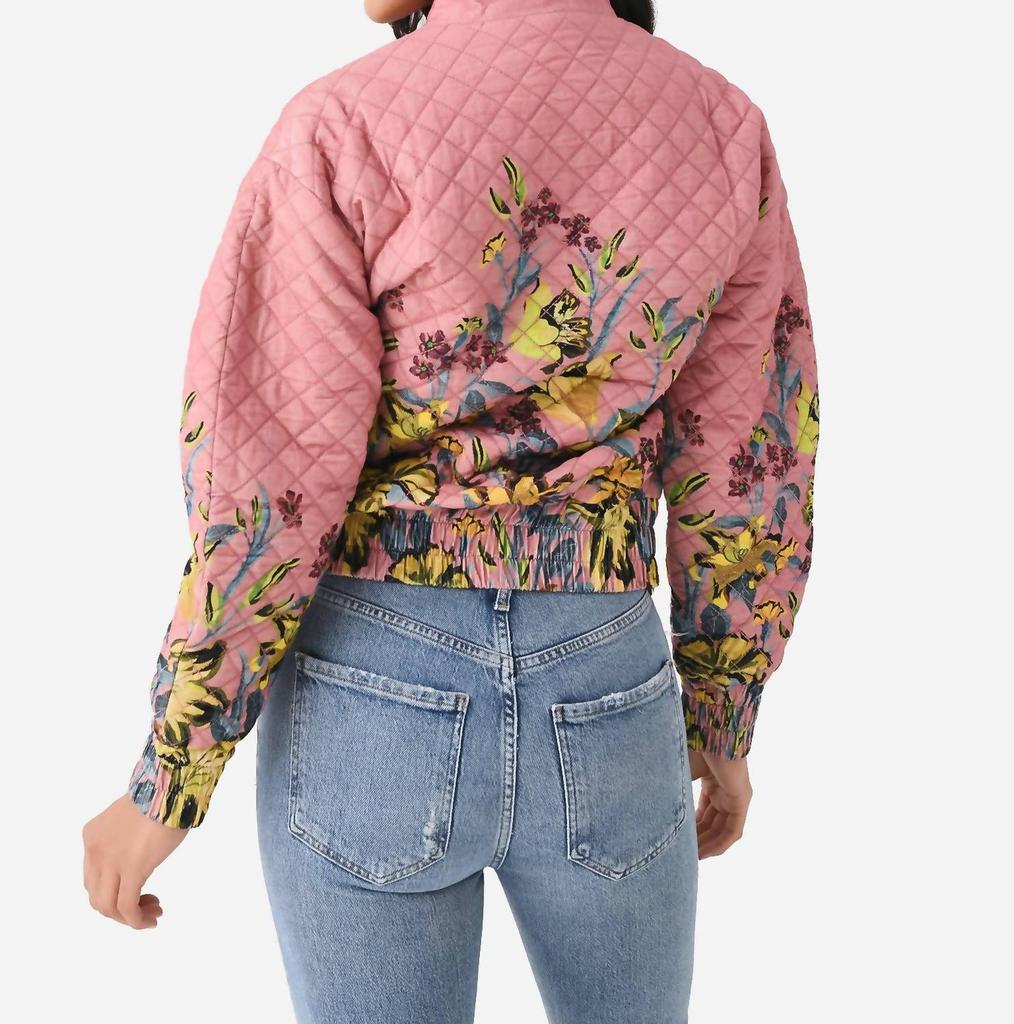 CHUFY Ella Organic Cotton Quilted Jacket In Fanny Yellow