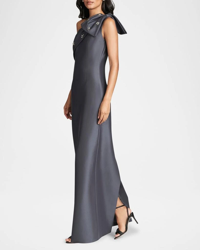 Sachin & Babi Olivia One-Shoulder Mikado Column Gown 3