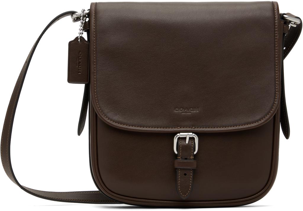 Coach Brown Hitch Flap Crossbody Bag