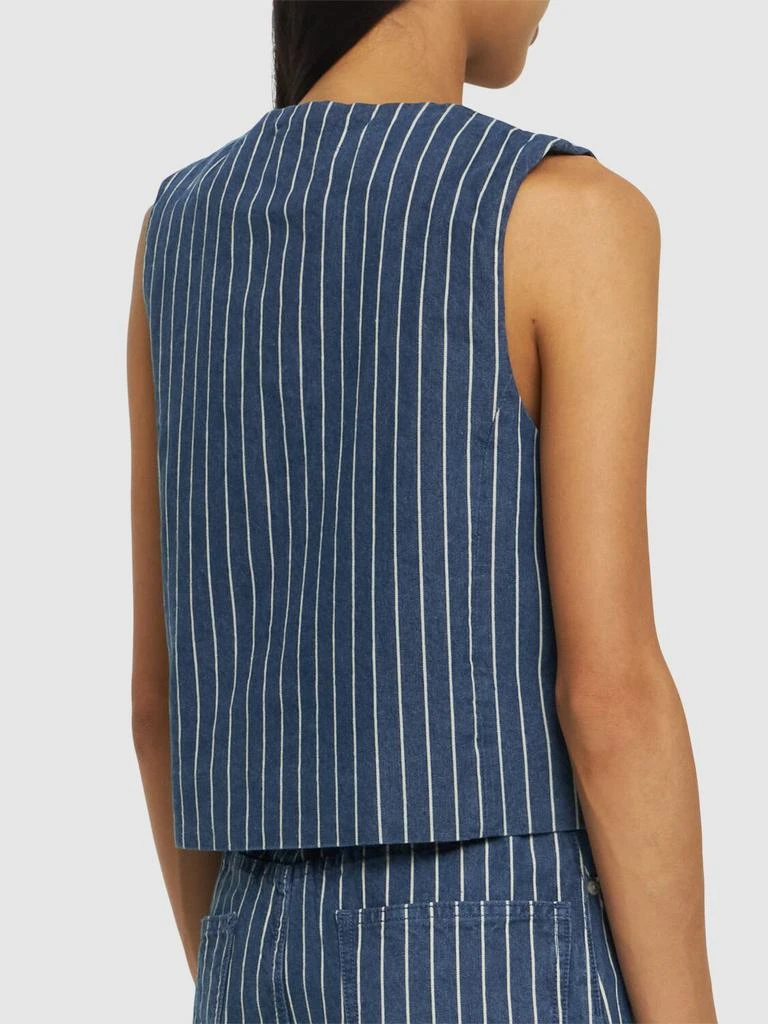 The Frankie Shop Clare Cotton Denim Vest 2