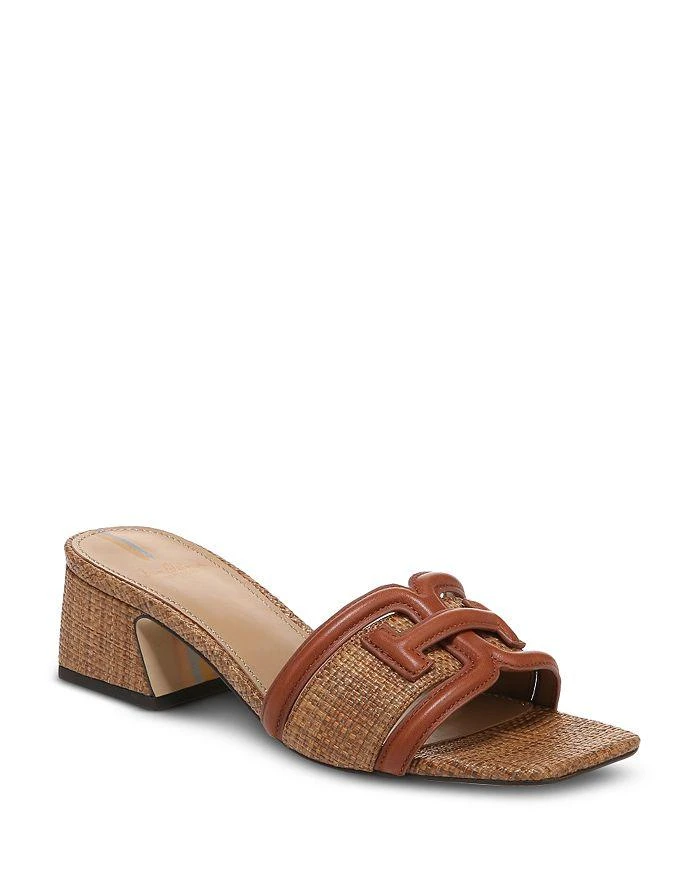 Sam Edelman Women's Waylon Square Toe Logo Block Heel Sandals 1