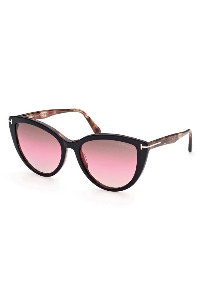 Tom Ford Isabella-02 56mm Gradient Cat Eye Sunglasses 2
