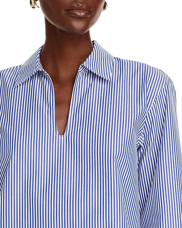 Lafayette 148 New York Bracelet Sleeve Popover Shirt 6