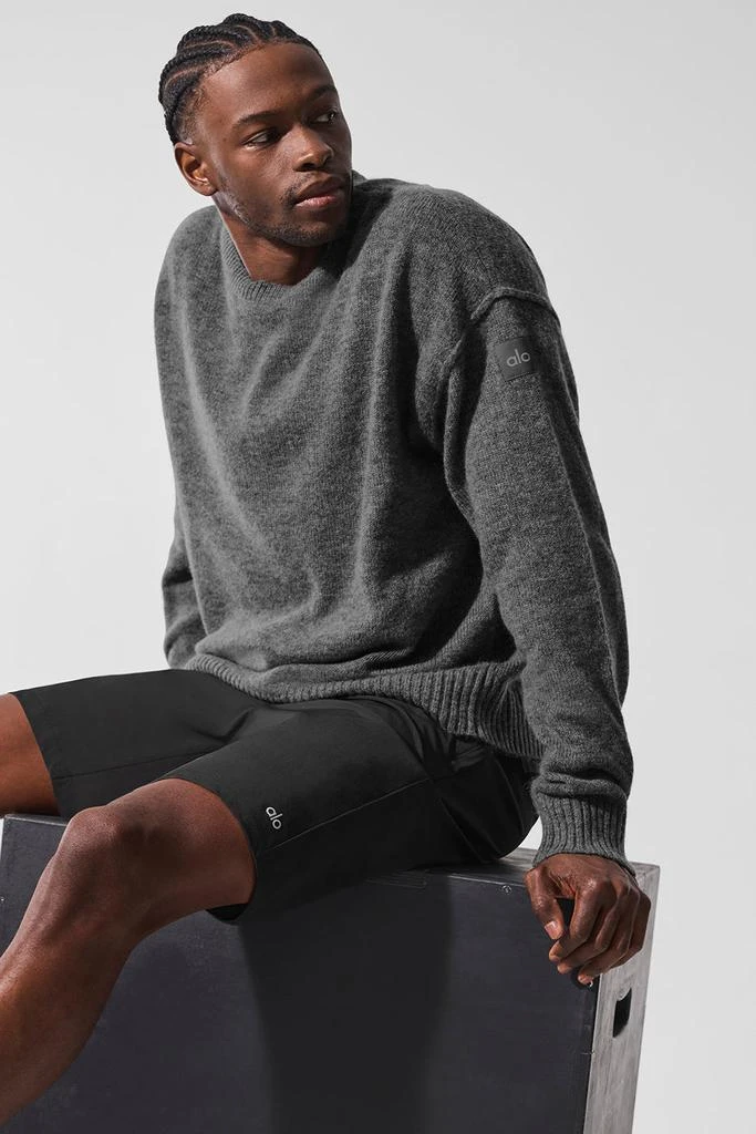 Alo New Class Cashmere Crewneck Sweater - Platinum Grey 1