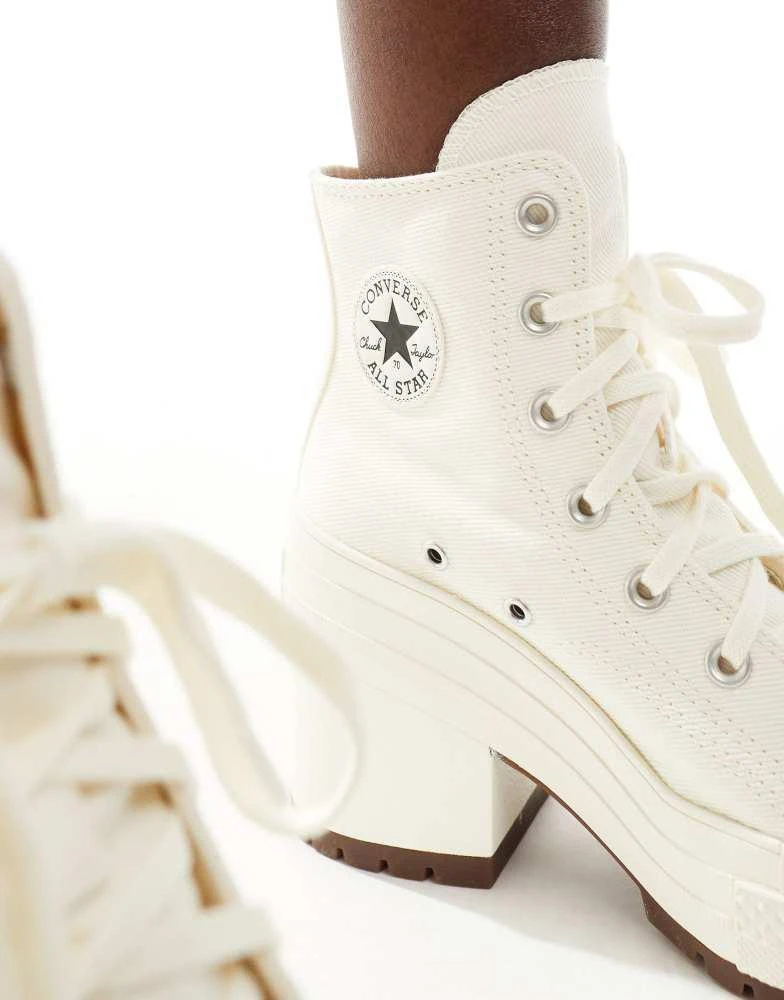 Converse Converse Chuck Taylor 70's Hi Deluxe heeled trainers in white 3