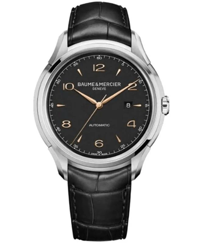 Baume & Mercier Baume & Mercier Clifton Club Automatic Black Dial Leather Strap Men's Watch 10366 1