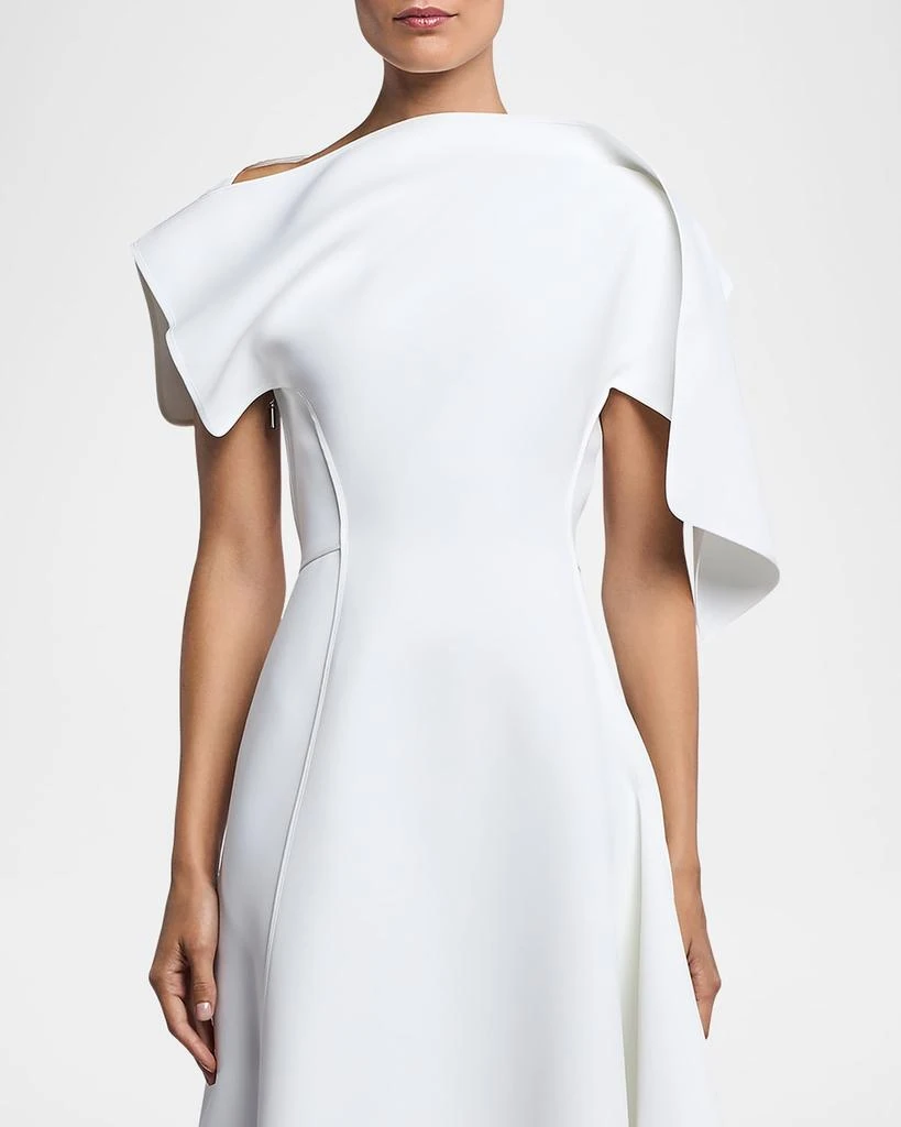 Maticevski Diadem Off-The-Shoulder Short-Sleeve Midi Dress 5