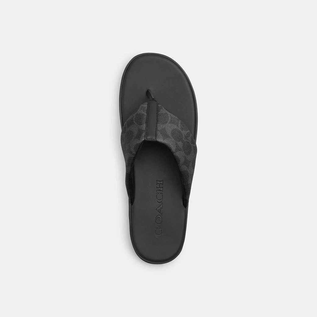 Coach Flip Flop In Signature Canvas 2