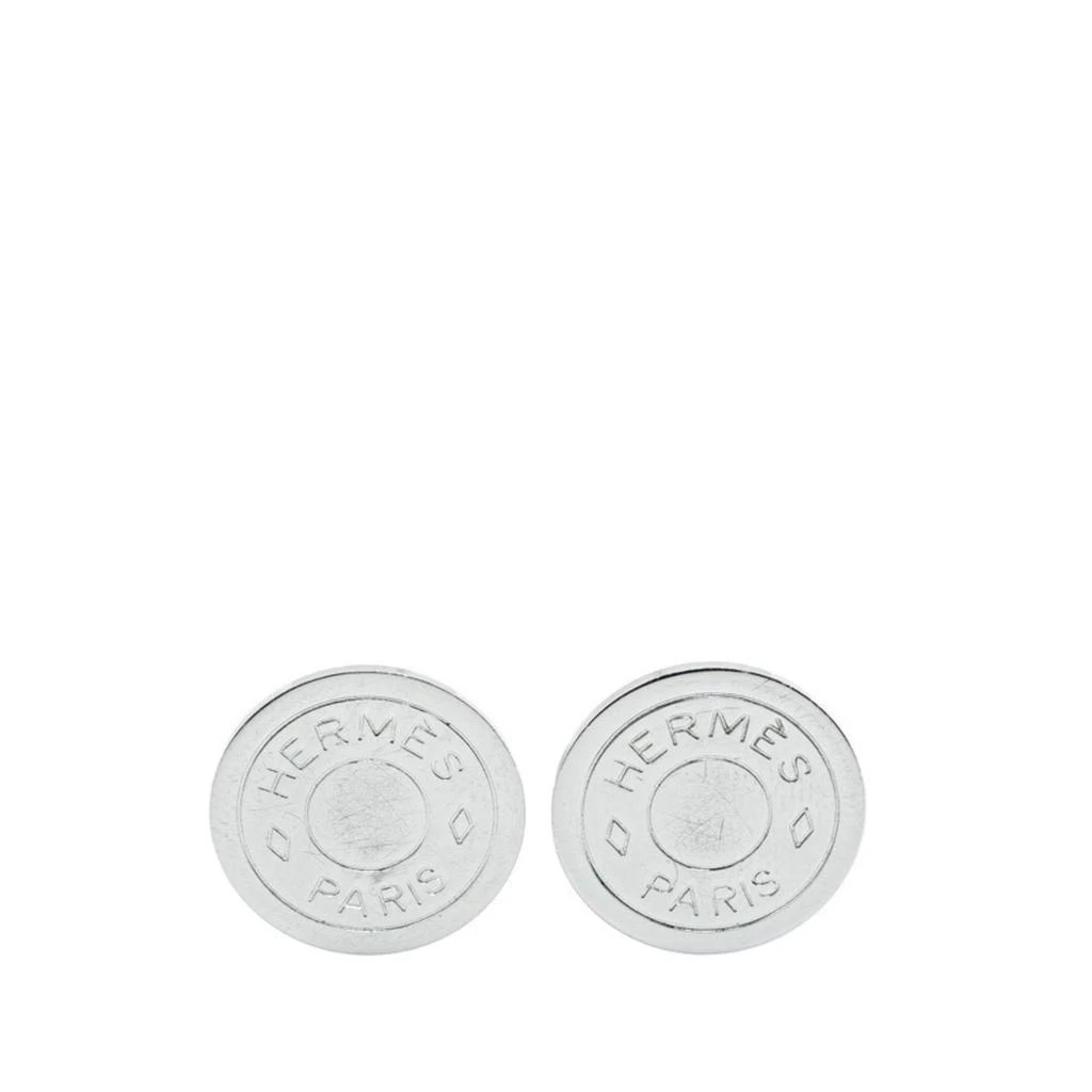 Hermes Sellier Metal Clip Earrings (Pre-Owned)