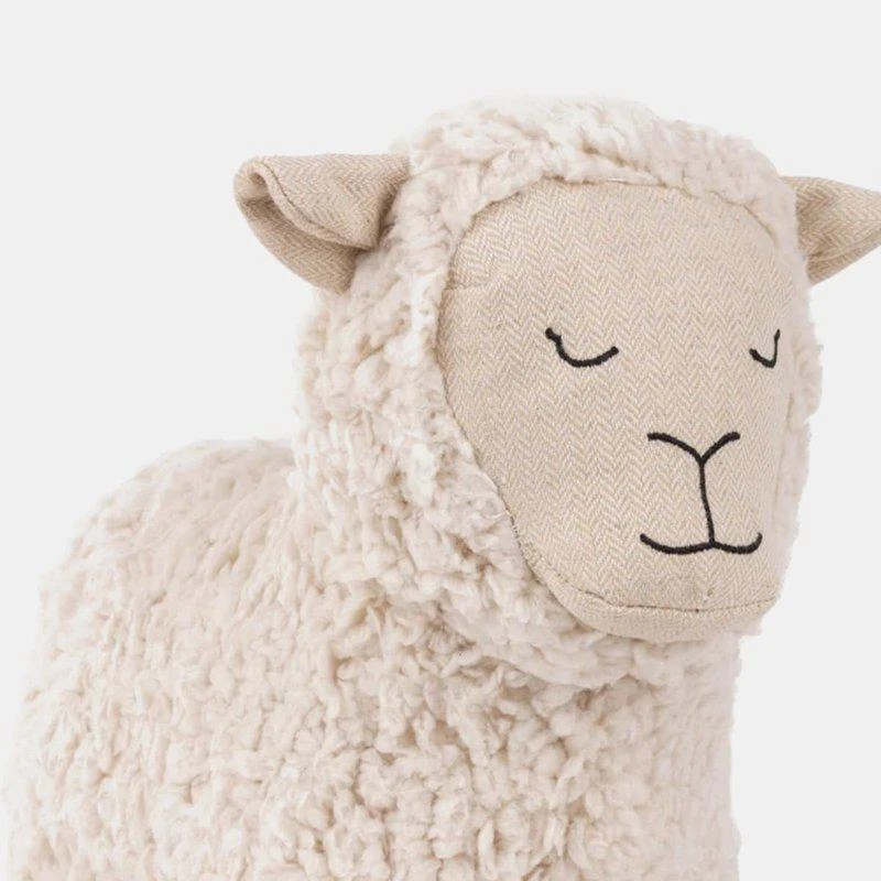 Paoletti Shearling Sheep Doorstop In White 16CM X 23CM X 27CM 1