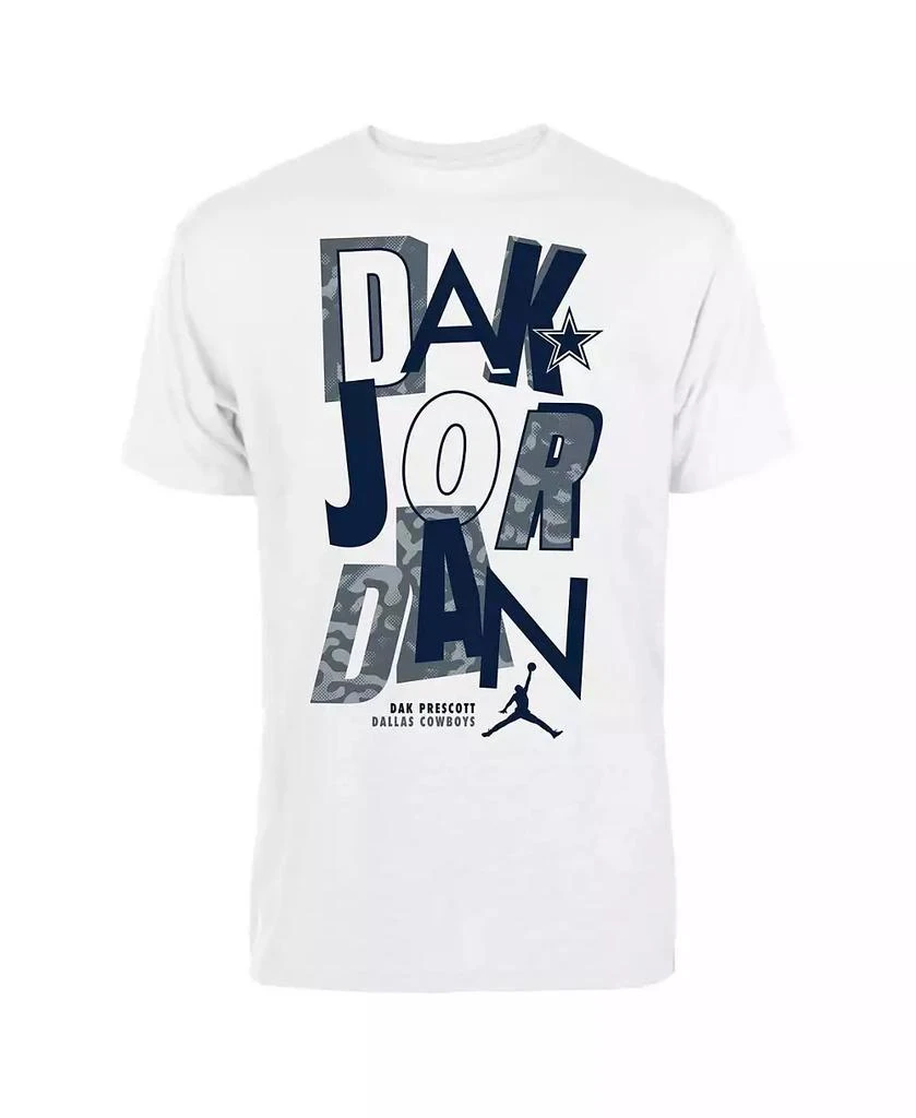 Jordan Men's Dak Prescott White Dallas Cowboys Fresh Graphic T-Shirt