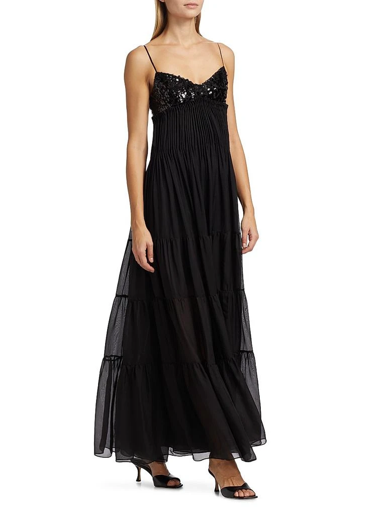 Azeeza Tamar Embellished Chiffon Tiered Gown 2