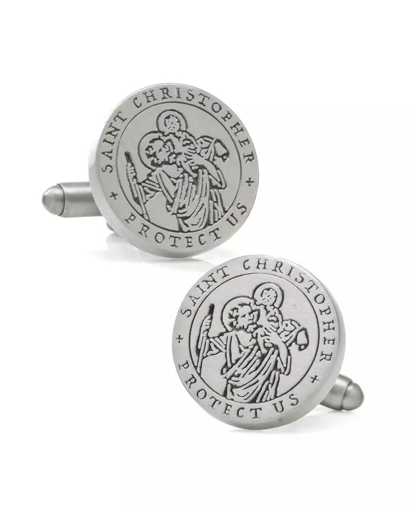 Ox and Bull Trading Co. Men's St. Christopher Amulet Cufflinks 1