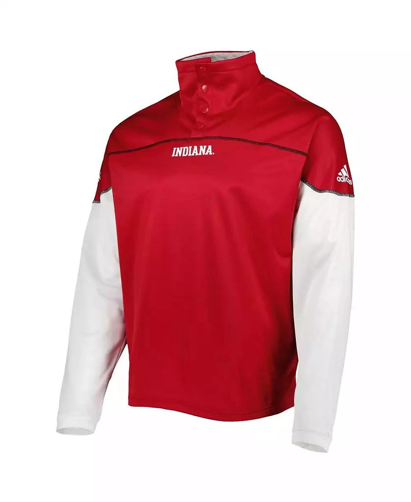 Adidas Men's Crimson Indiana Hoosiers AEROREADY Knit Quarter-Snap Jacket 2