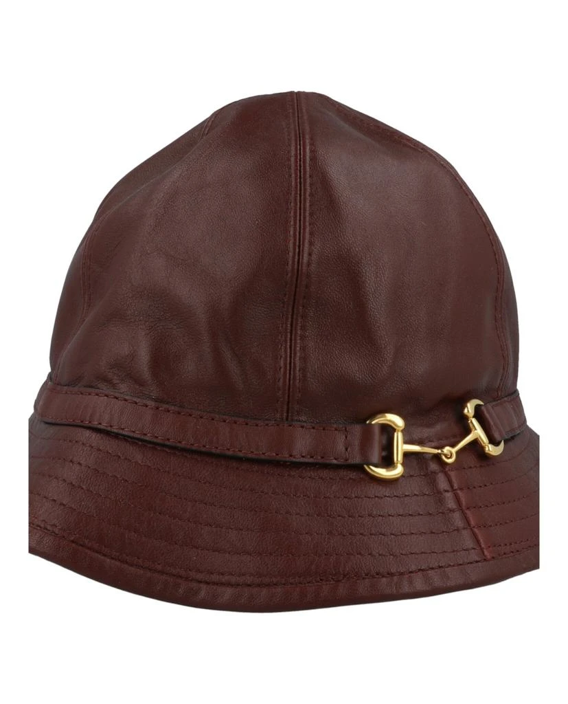 Gucci Horsebit Lambskin Leather Bucket Hat 3