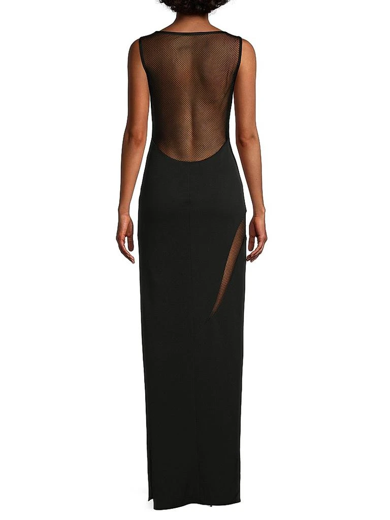 Katie May Mesquite Mesh-Insert Column Gown 5