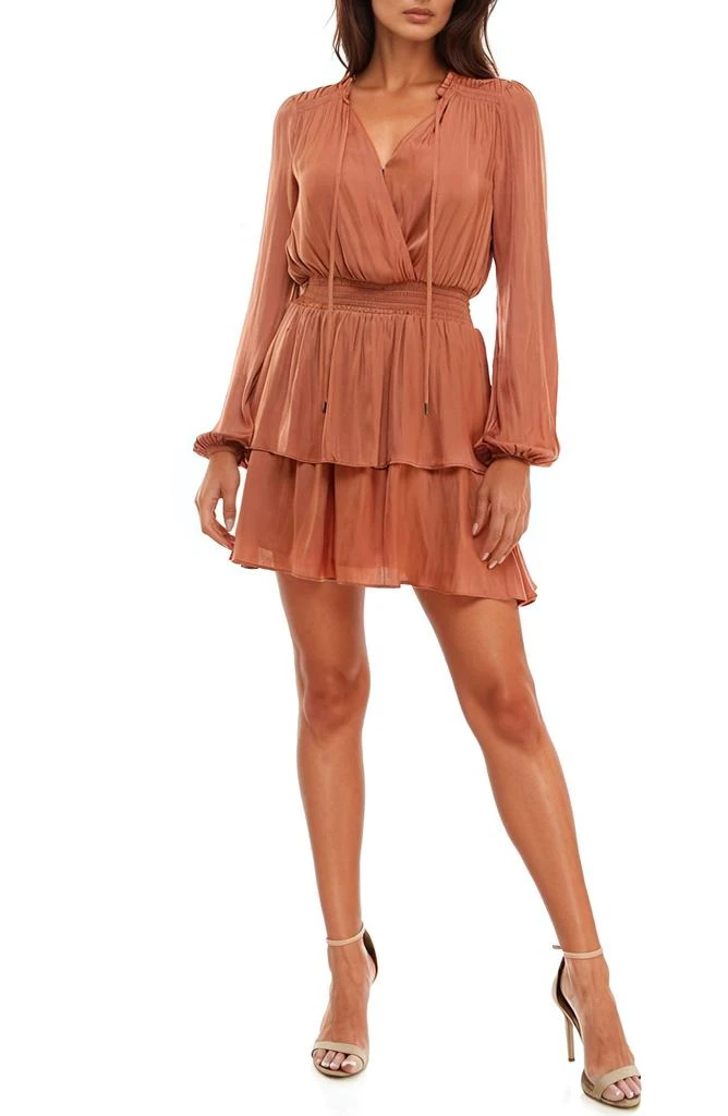 Socialite Long Sleeve Tiered Minidress 1