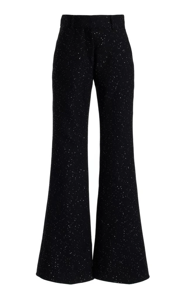 Gabriela Hearst Gabriela Hearst - Allanon Sequined Wool-Blend Flare Pants  - Black - IT 44 - Moda Operandi 1