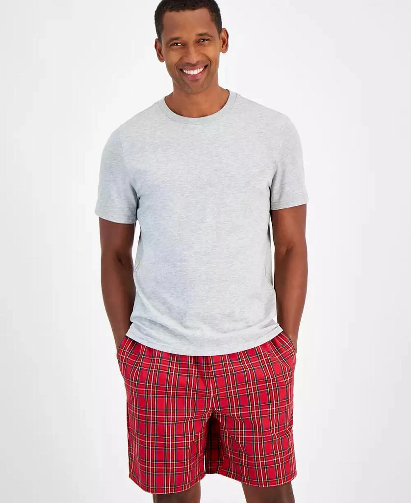 Club Room Men's Solid T-Shirt & Woven Plaid Boxer Set, Created for Macys 7