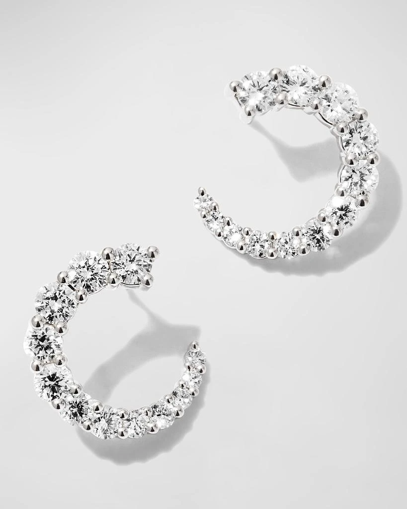 Memoire White Gold Graduating Diamond Earrings, 0.70-0.78tcw 1