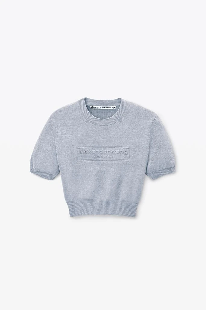 Alexander Wang Grey Cotton-Blend Chenille Logo Pullover 2