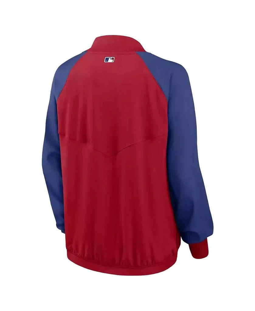 NIKE Women's Red Philadelphia Phillies Authentic Collection Team Raglan Performance Full-Zip Jacket 4