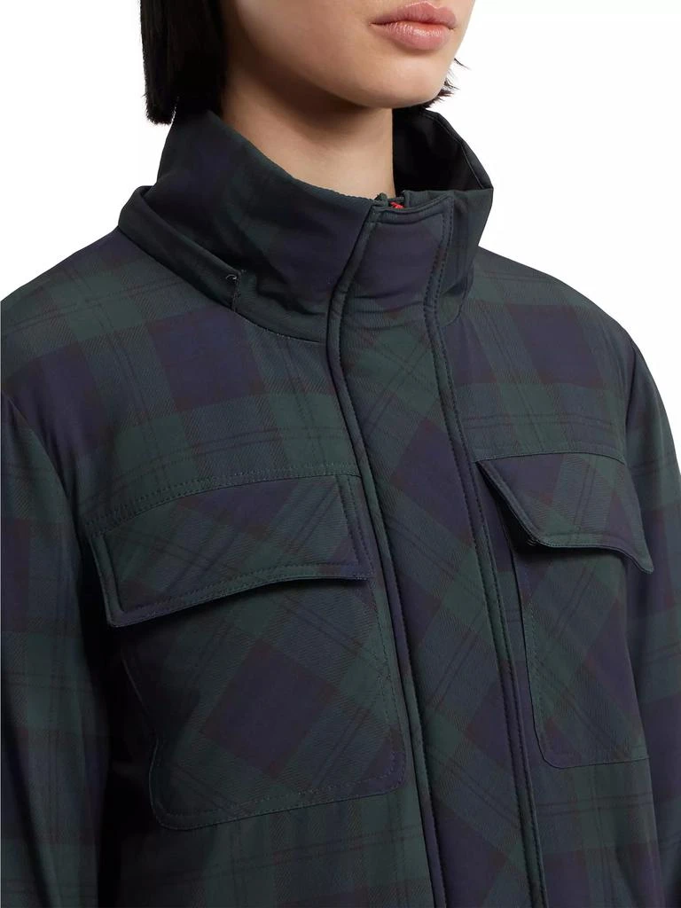 Hunter Blackwatch Plaid Packable Hooded Jacket 6