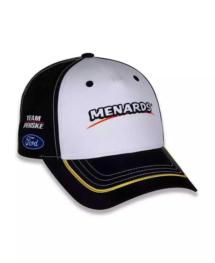 Team Penske Men's White/Black Ryan Blaney Menards Uniform Adjustable Hat 4
