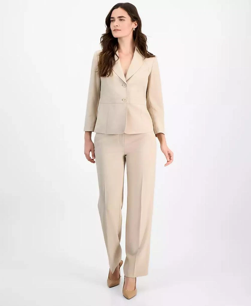 Le Suit Women's Two-Button Jacket & Pant Suit Regular & Petite Sizes 1