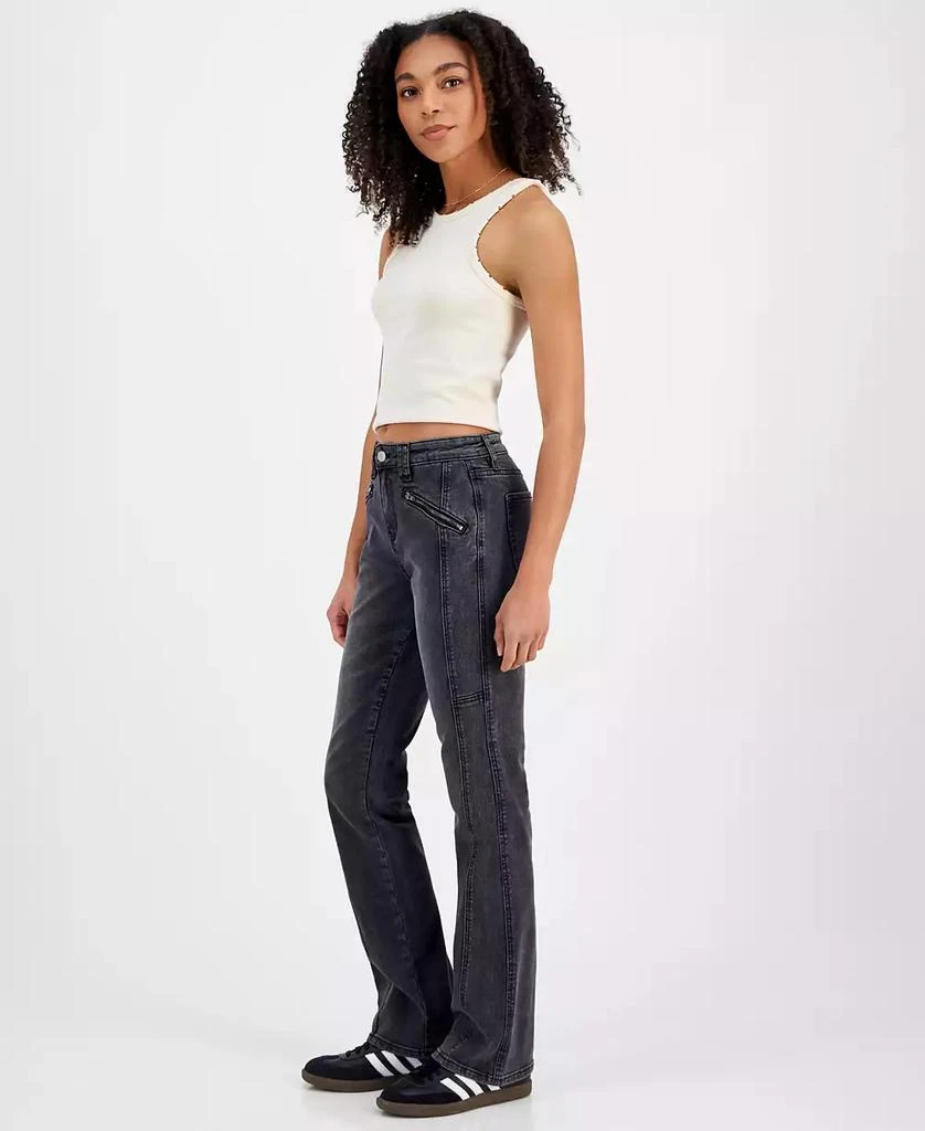 Madden Girl Juniors' High-Rise Zip-Pocket Bootcut Jeans 2