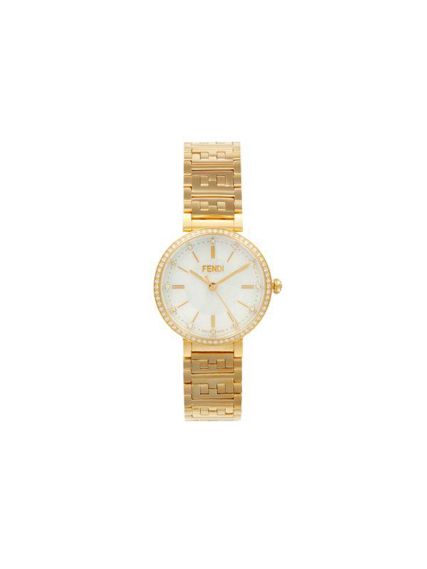 Fendi Forever Fendi IP Yellow Goldtone Stainless Steel