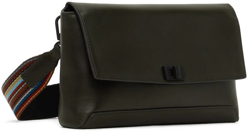 Paul Smith Green Leather Signature Stripe Crossbody Bag 2
