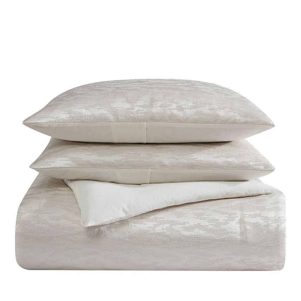 Vera Wang Illusion Textured 3 Piece Duvet Cover Set, King 4